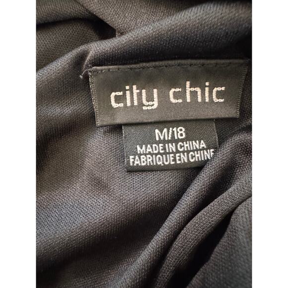 CITY CHIC Women's Ruby Sequin Stripe Mini Dress Size M/18 - Picture 7 of 10